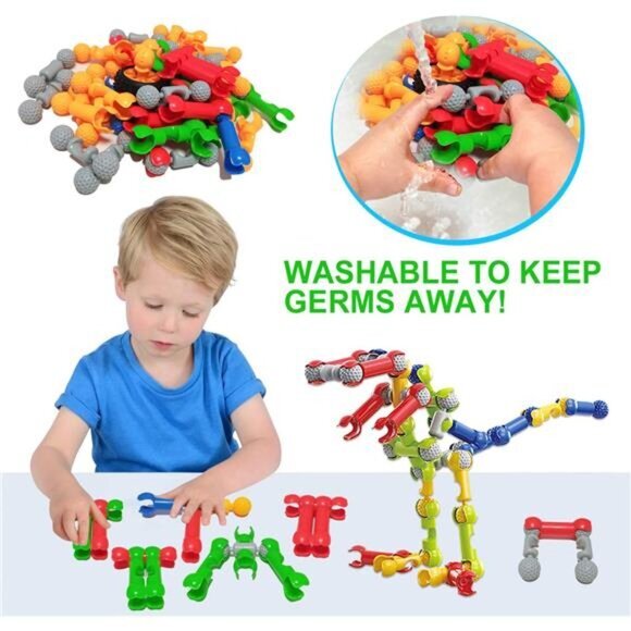 Kids 125 Pieces Building Blocks Educational Stem Building Toys for Boys Girls - Picture 5 of 6